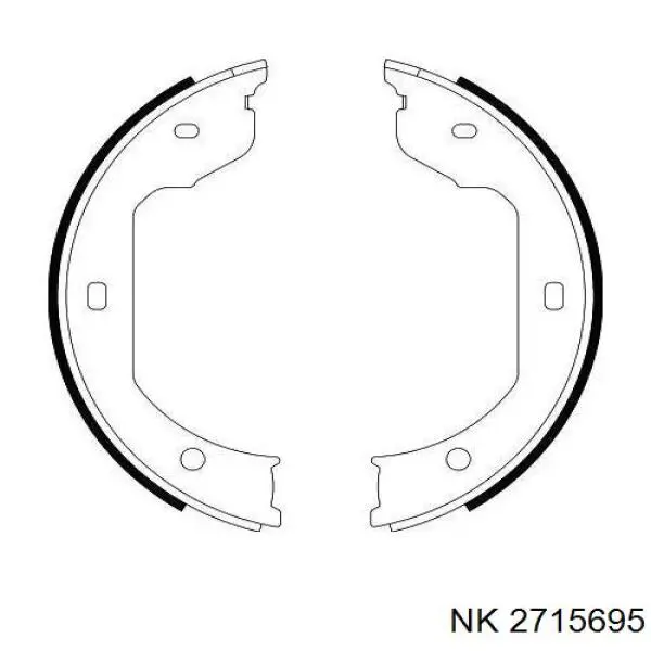 Колодки стоянкового гальма NK 2715695