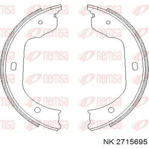 Колодки ручника / стоянкового гальма NK 2715695 ціна, від 24.90 USD