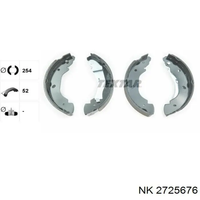 Колодки гальмові задні, барабанні NK 2725676 ціна, від 23.92 USD