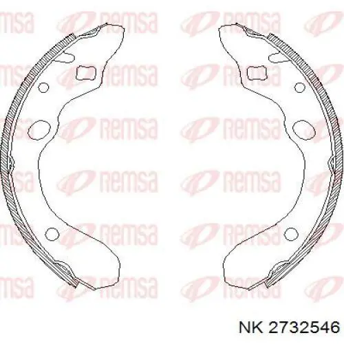 Колодки гальмові задні, барабанні NK 2732546 ціна, від 14.32 USD