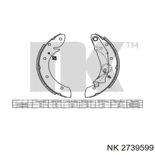 Колодки гальмові задні, барабанні 204114555 Bosch