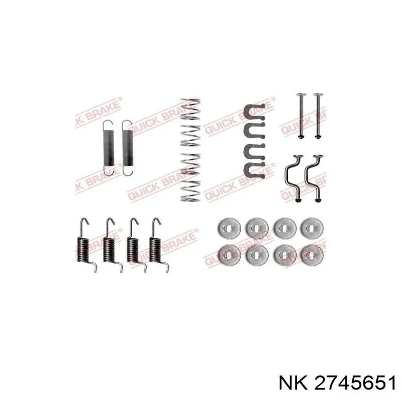 Купити 2745651 NK Гальмівні колодки гальма стоянки