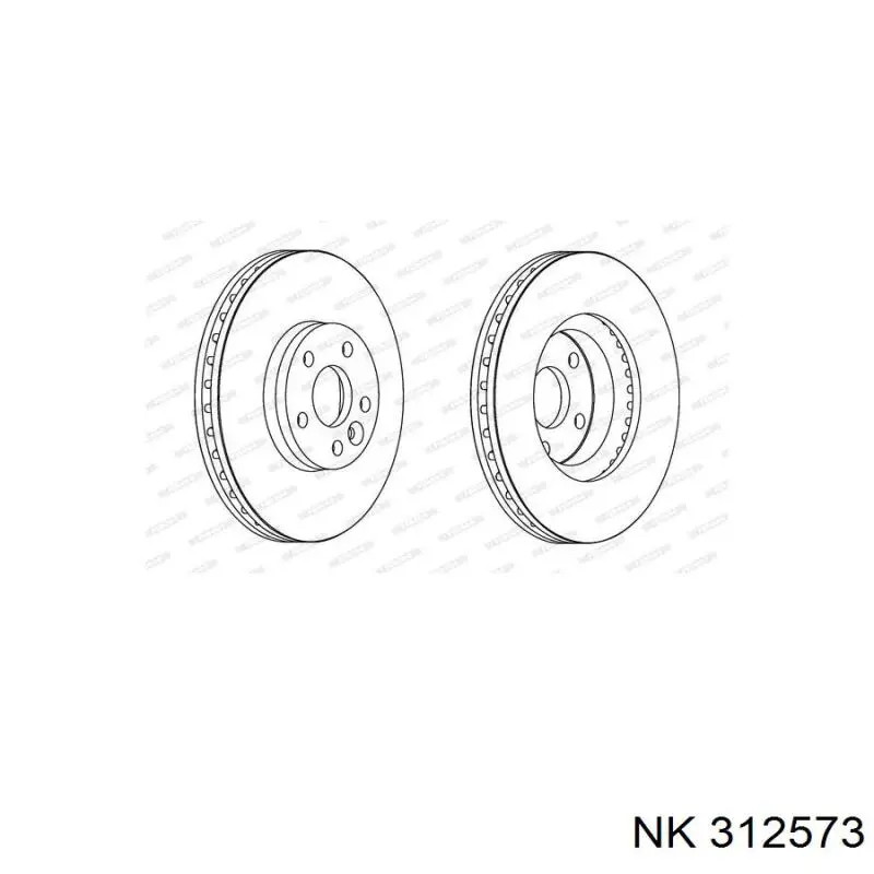 Диск переднього гальма NK 312573 ціна, від 51.23 USD
