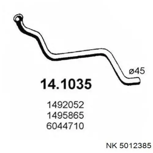 Важіль передньої підвіски нижній, правий NK 5012385 ціна, від 50.01 USD