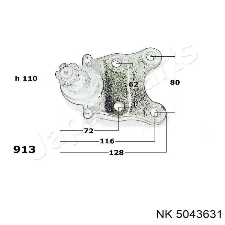Кульова опора, нижня NK 5043631 ціна, від 24.83 USD