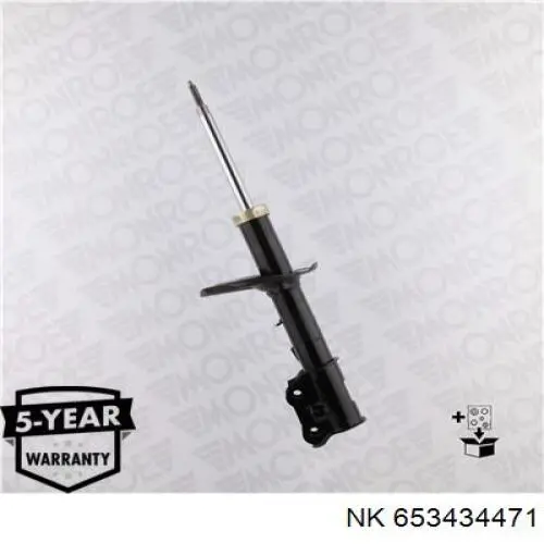 Амортизатор передньої підвіски, лівий NK 653434471 ціна, від 45.33 USD