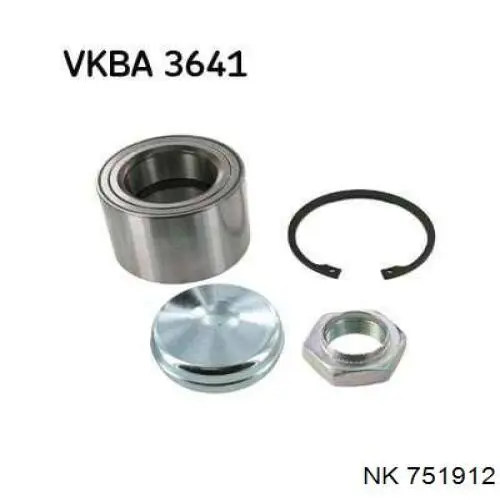 Комплект підшипник маточини передньої NK 751912 ціна, від 33.19 USD