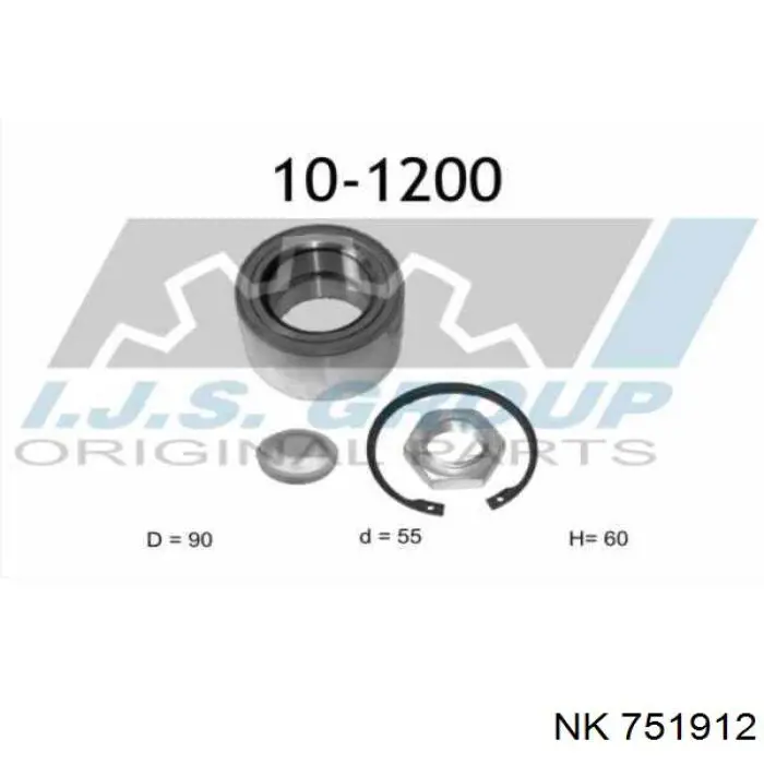Купити 751912 NK Підшипник ступиці передньої