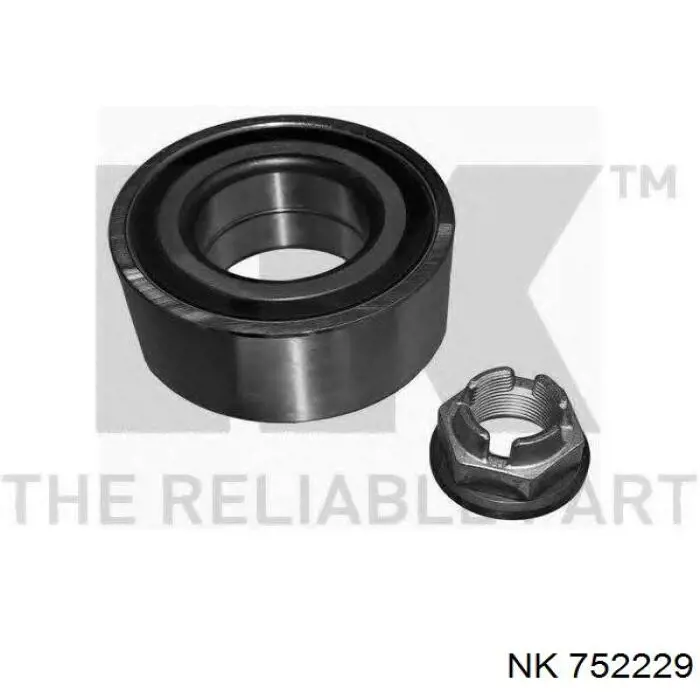 Комплект підшипник маточини передньої NK 752229 ціна, від 33.37 USD