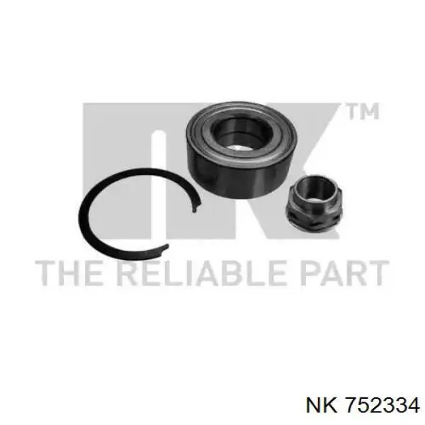 Комплект підшипник маточини передньої NK 752334 ціна, від 16.93 USD