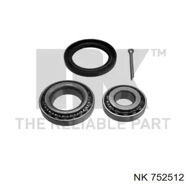 Комплект підшипник маточини передньої NK 752512 ціна, від 20.69 USD