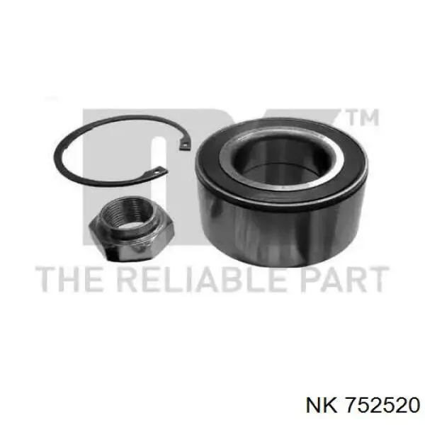 Комплект підшипник маточини передньої NK 752520 ціна, від 10.19 USD
