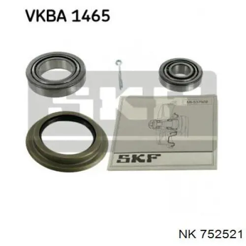 Комплект підшипник маточини передньої NK 752521 ціна, від 10.77 USD