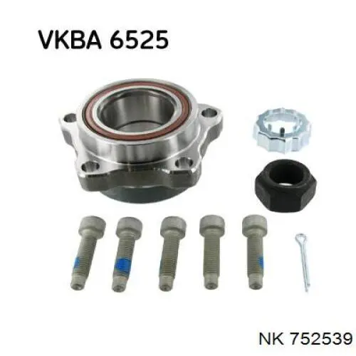 Комплект підшипник маточини передньої NK 752539 ціна, від 36.77 USD