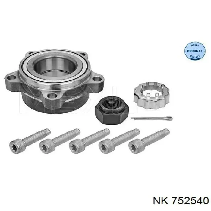 Комплект підшипник маточини передньої NK 752540 ціна, від 34.46 USD