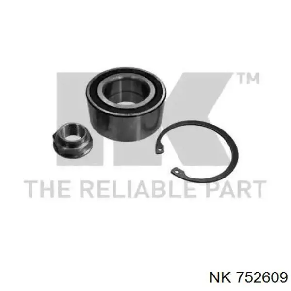 Комплект підшипник маточини передньої NK 752609 ціна, від 16.94 USD