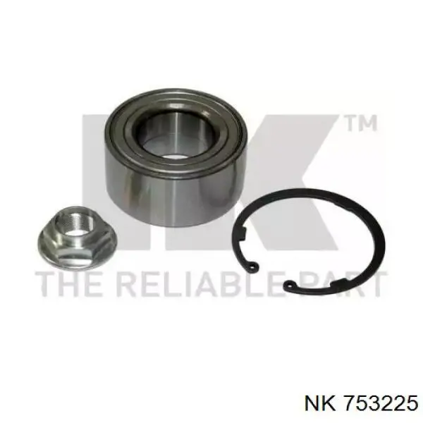 Комплект підшипник маточини передньої NK 753225 ціна, від 19.82 USD