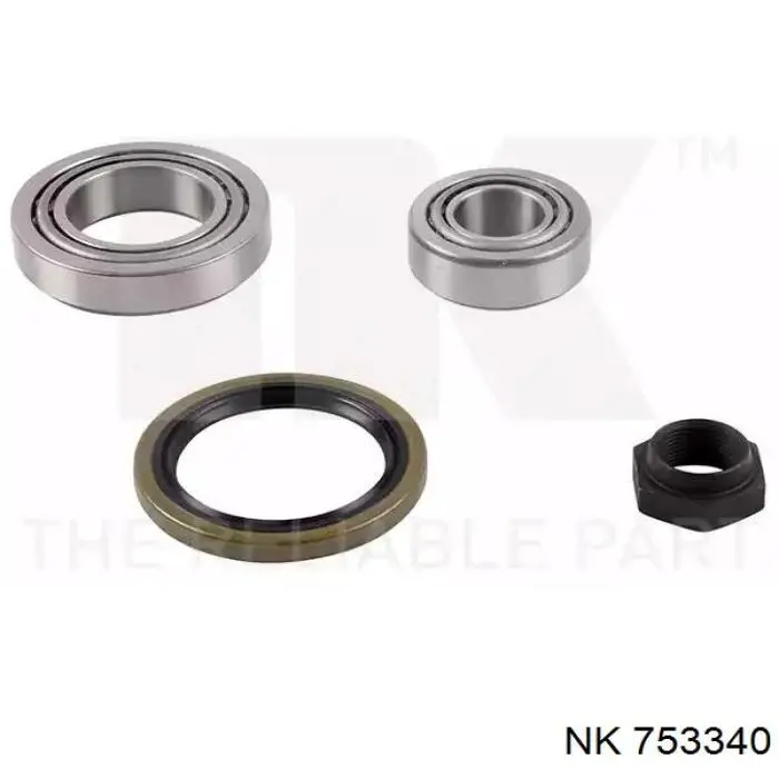 Комплект підшипник маточини передньої NK 753340 ціна, від 11.69 USD
