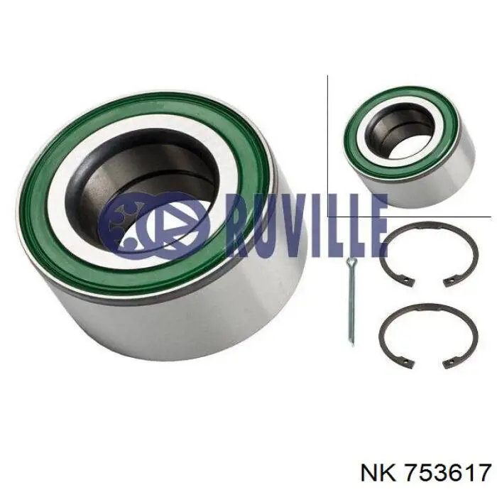 Купити 753617 NK Підшипник ступиці передньої