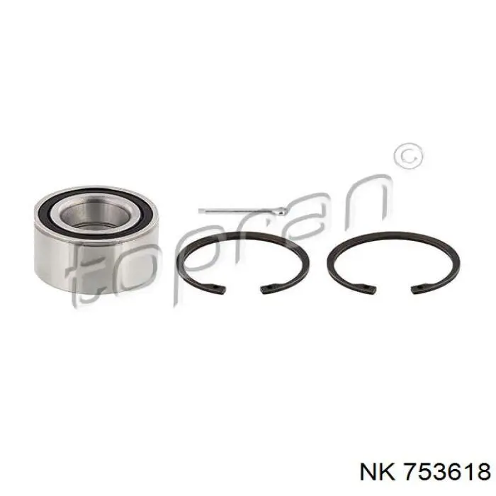 Комплект підшипник маточини передньої NK 753618 ціна, від 15.20 USD