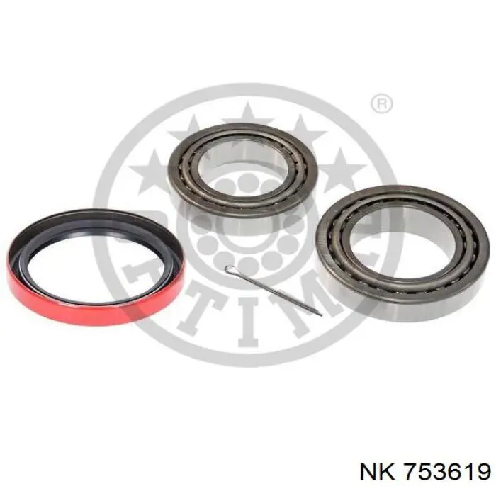Підшипник ступиці передній, внутрішній NK 753619 ціна, від 16.60 USD