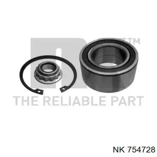 Комплект підшипник маточини передньої NK 754728 ціна, від 16.57 USD
