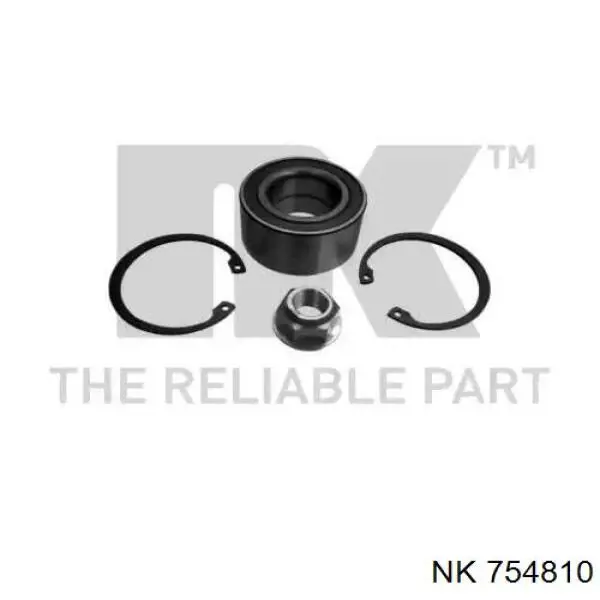 Комплект підшипник маточини передньої NK 754810 ціна, від 18.35 USD