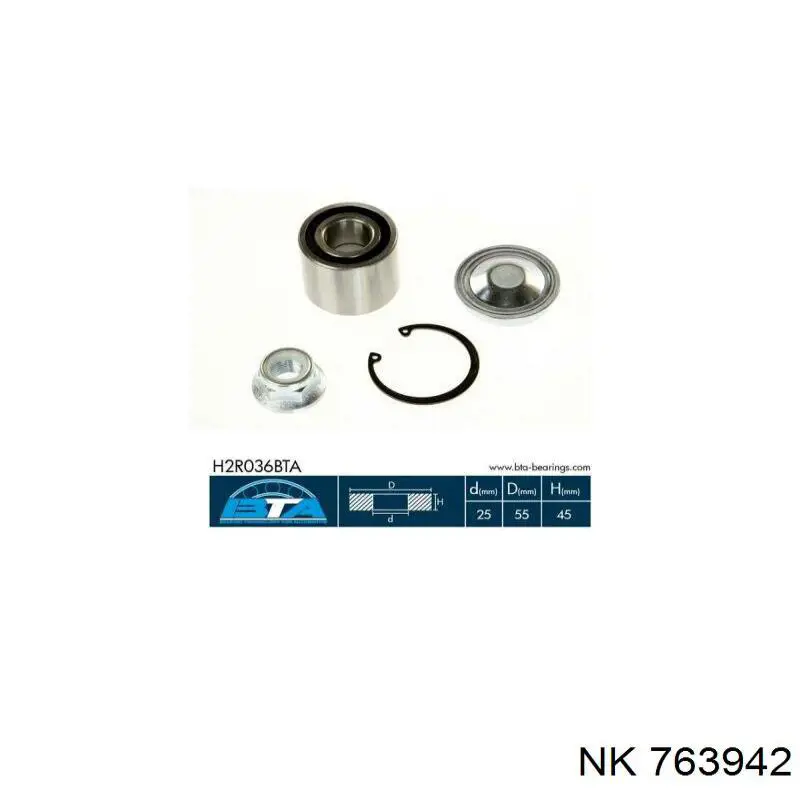 Купити 763942 NK Підшипник задньої ступиці