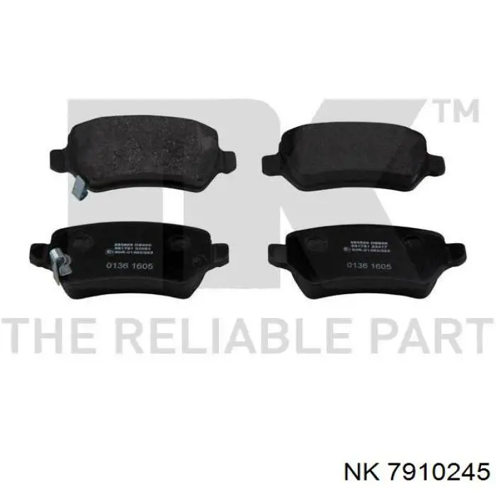 7910245 NK комплект пружинок кріплення дискових колодок, задніх