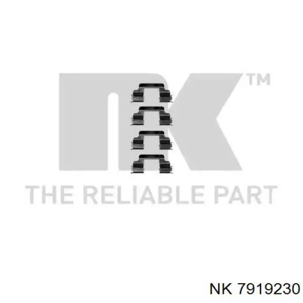 Комплект пружинок кріплення дискових колодок, передніх NK 7919230 ціна, від 5.25 USD
