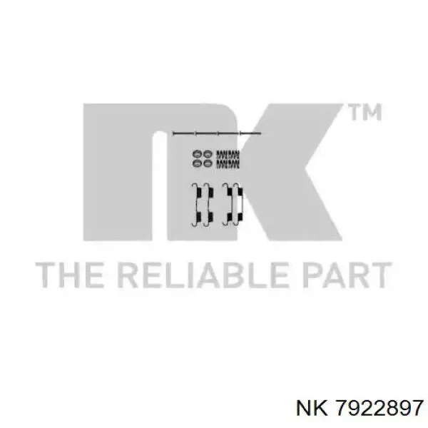 Монтажний комплект задніх барабанних колодок NK 7922897 ціна, від 10.97 USD