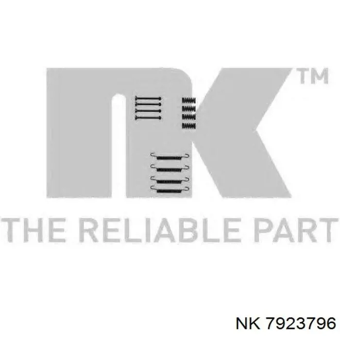 Монтажний комплект задніх барабанних колодок NK 7923796 ціна, від 5.55 USD
