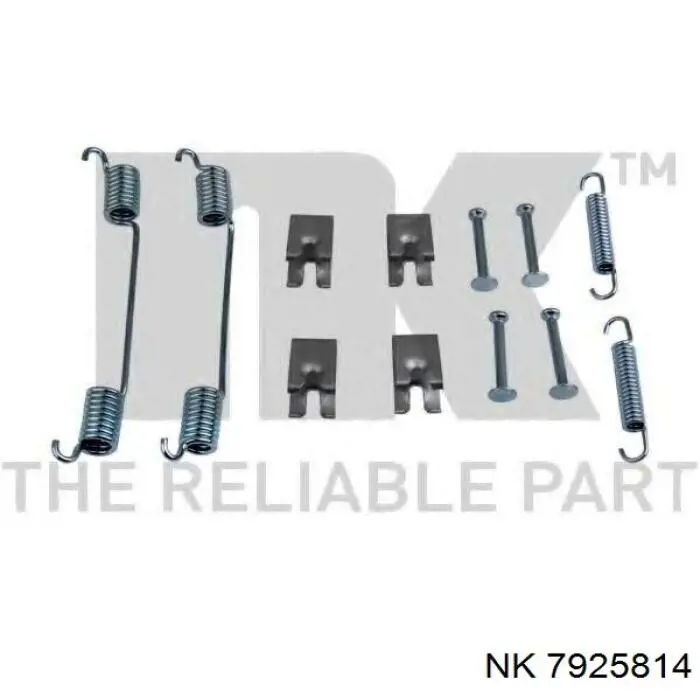 Монтажний комплект задніх барабанних колодок NK 7925814 ціна, від 5.10 USD