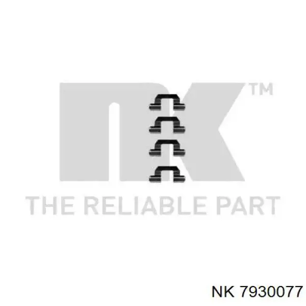 7930077 NK комплект пружинок кріплення дискових колодок, передніх