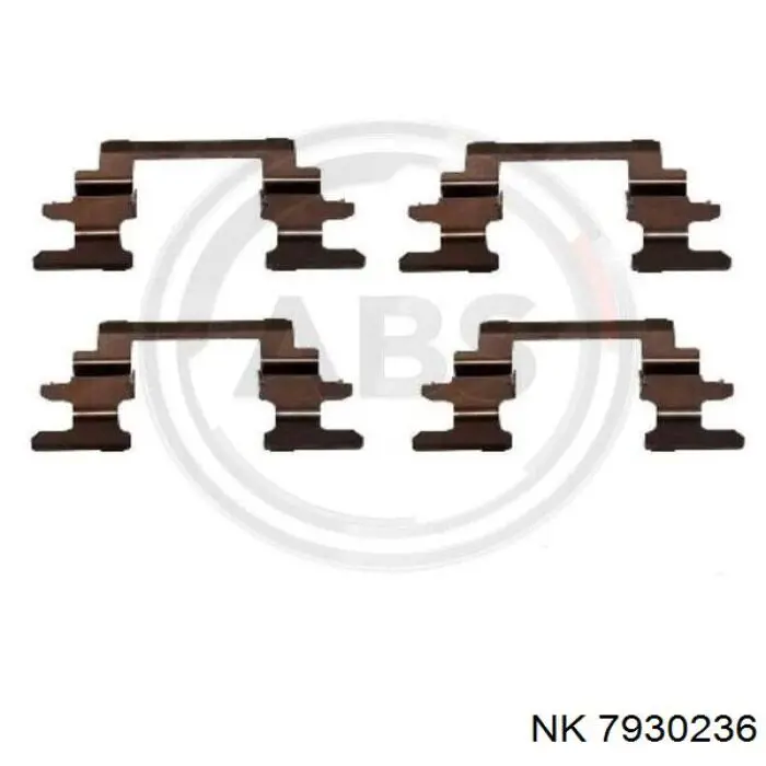 Комплект пружинок кріплення дискових колодок, передніх NK 7930236 ціна, від 4.46 USD
