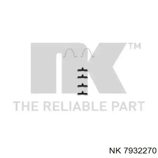 Ремкомплект гальмівних колодок NK 7932270 ціна, від 5.69 USD