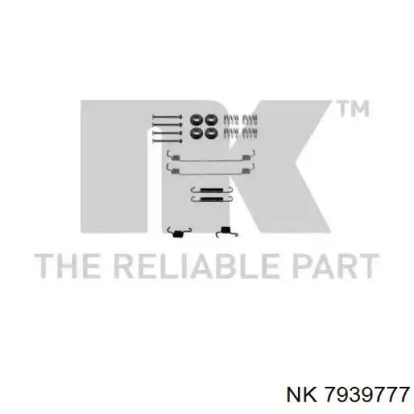 Монтажний комплект задніх барабанних колодок 7939777 NK