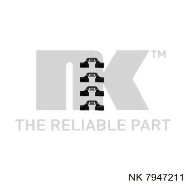 7947211 NK комплект пружинок кріплення дискових колодок, задніх