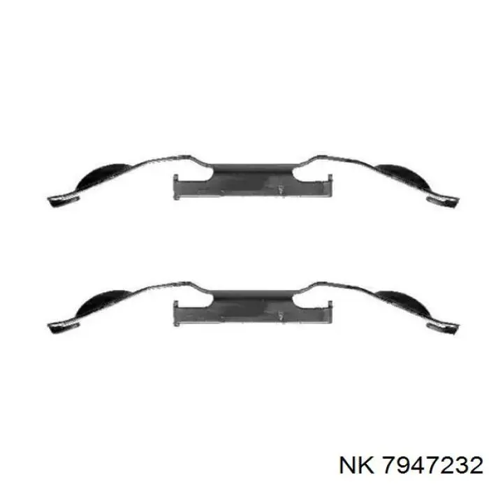 7947232 NK комплект пружинок кріплення дискових колодок, задніх