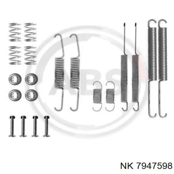 7947598 NK монтажний комплект задніх барабанних колодок