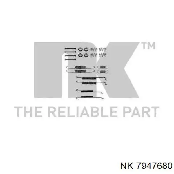 7947680 NK монтажний комплект задніх барабанних колодок