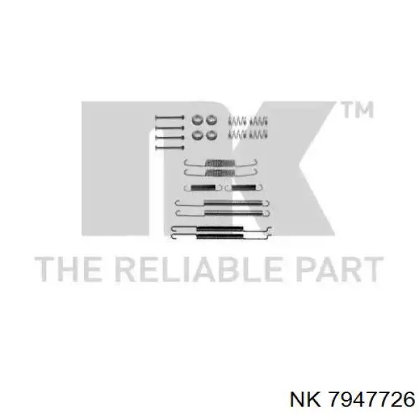 Купити 7947726 NK Монтажний комплект задніх барабанних колодок