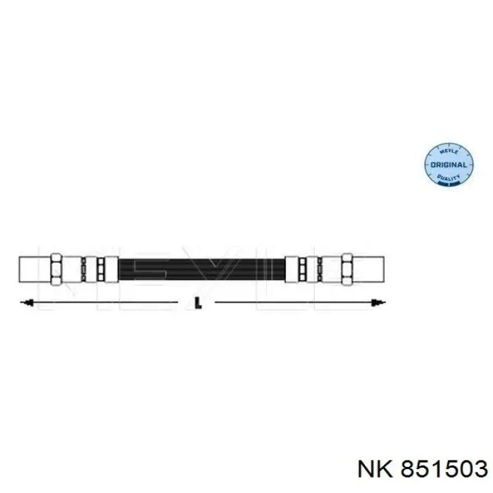 Шланг гальмівний задній NK 851503 ціна, від 5.62 USD