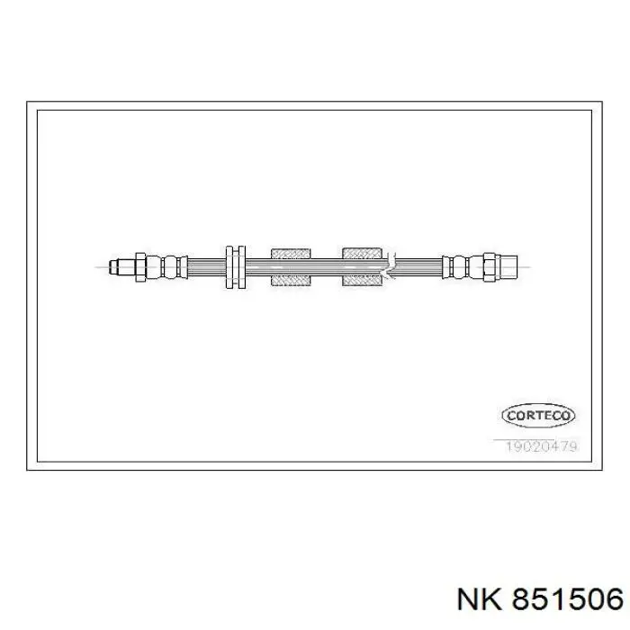 Шланг гальмівний передній NK 851506 ціна, від 6.83 USD