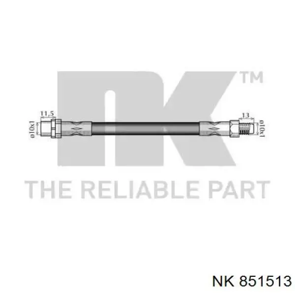 Шланг гальмівний передній 851513 NK