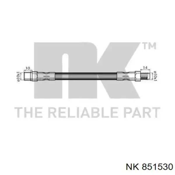 Шланг гальмівний задній 851530 NK