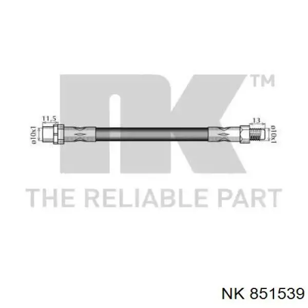 Шланг гальмівний передній 851539 NK