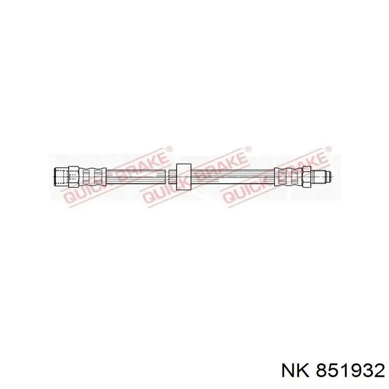 Гнучка гальмівна трубка задня NK 851932