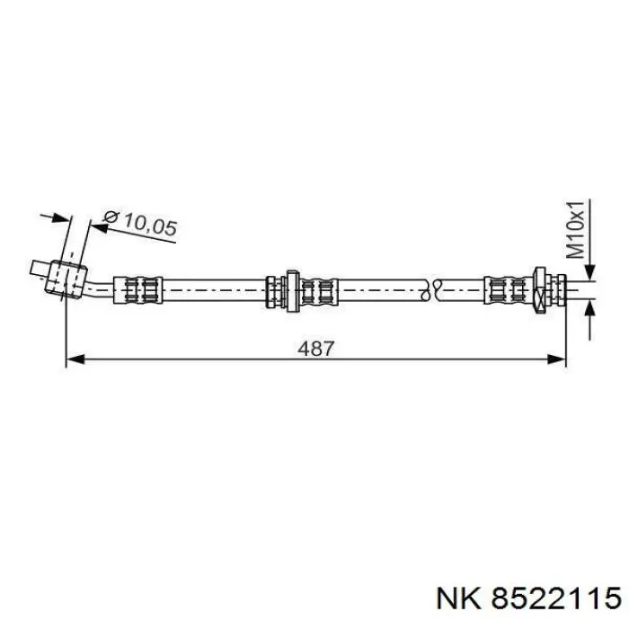 6T48290 Samko Шланг гальмівний задній, правий