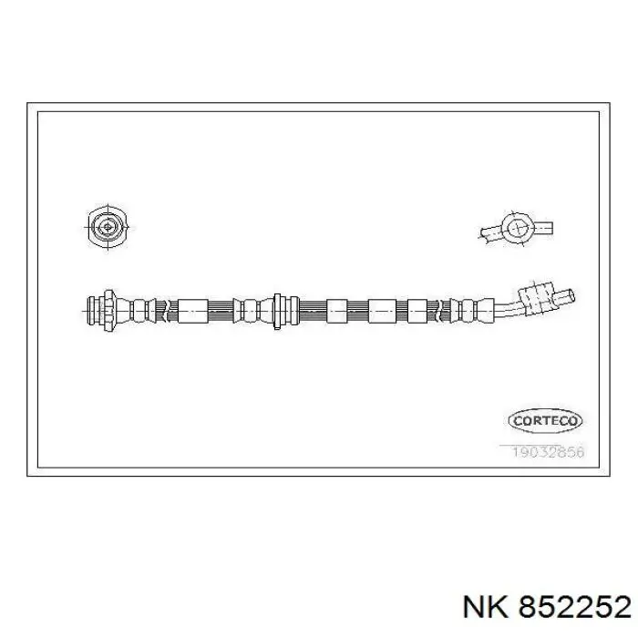 Шланг гальмівний передній, правий NK 852252 ціна, від 11.27 USD